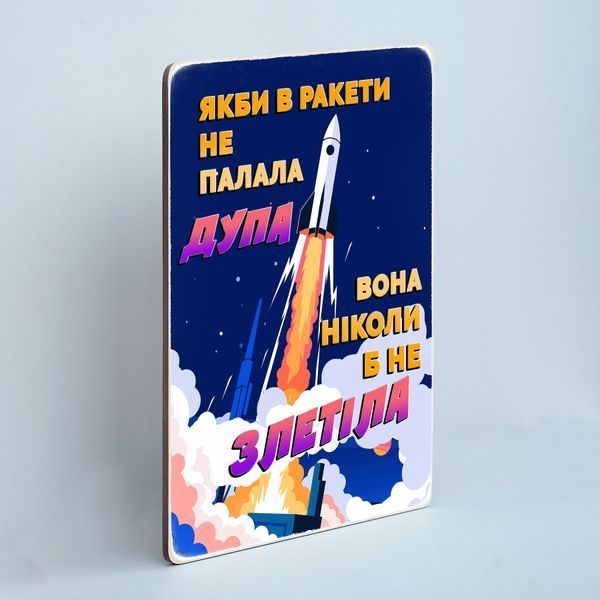 Постер &ldquo;Якби в ракети не палала дупа, вона ніколи б не взлетіла&rdquo; pvh0276 фото