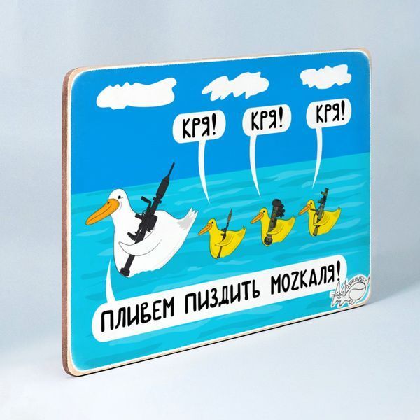 Постер "Качечки пливуть давати прочуханки москалям&rdquo; pvi0030 фото