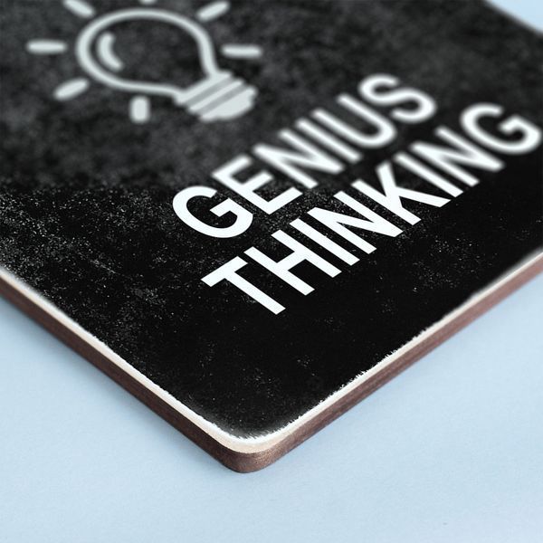 Постер "Do not disturb. Genius thinking. Black background" pvh0060 фото