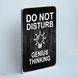 Постер "Do not disturb. Genius thinking. Black background" pvh0060 фото 2