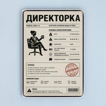 Постер "Директорка &mdash; інструкція по використанню" pvh0284 фото