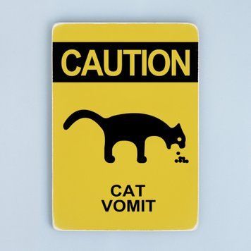 Постер "Caution, cat vomit" pvh0053 фото