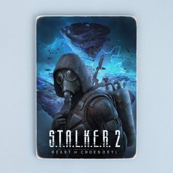 Постер "S.T.A.L.K.E.R. 2: Серце Чорнобиля. Артовий Сталкер на синьому фоні. Вертикальний" pvw0082 фото