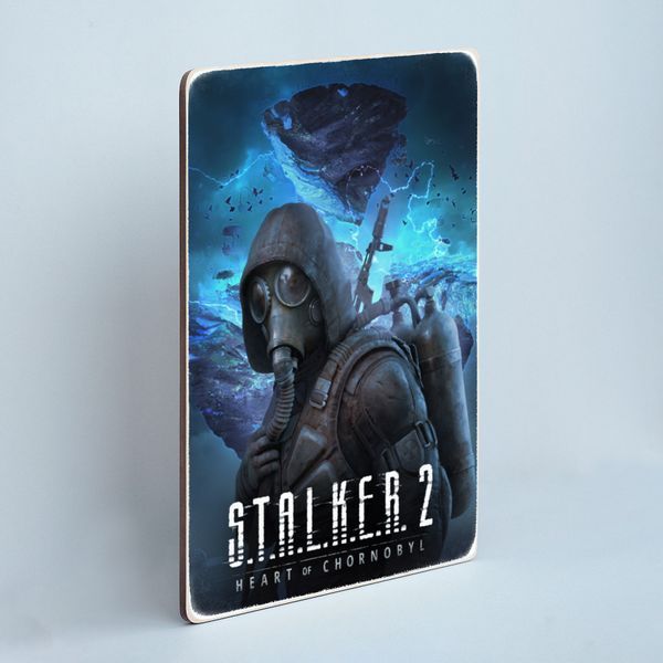 Постер "S.T.A.L.K.E.R. 2: Серце Чорнобиля. Артовий Сталкер на синьому фоні. Вертикальний" pvw0082 фото