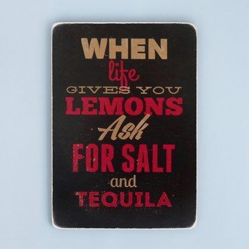 Постер "When life gives you lemons, ask for salt and tequila" pvh0055 фото