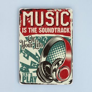 Постер "Music is the soundtrack of your life. Let&rsquo;s play" pvx0183 фото