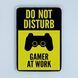 Постер "Do not disturb. Gamer at work. Yellow and black" pvh0014 фото 1