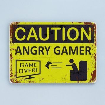 Постер "Caution. Angry gamer" pvh0015 фото