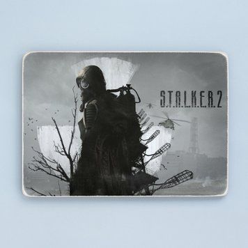 Постер "S.T.A.L.K.E.R. Сталкер. Артовий Сталкер на сірому фоні" pvw0078 фото