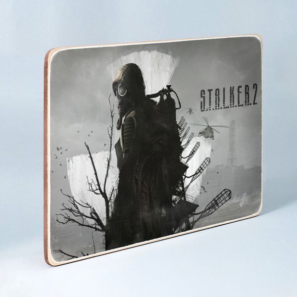 Постер "S.T.A.L.K.E.R. Сталкер. Артовий Сталкер на сірому фоні" pvw0078 фото