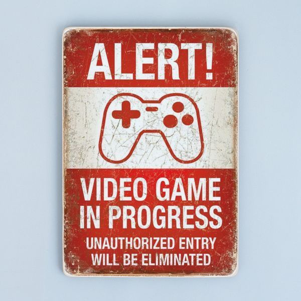Постер "Alert! Video game in progress" pvh0058 фото Постер "Alert! Video game in progress" pvh0058 фото