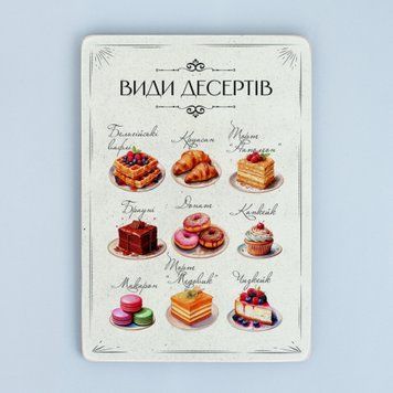 Постер "Види десертів" pvb0031 фото