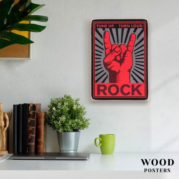 Постер "Rock. Tune up. Turn loud" pvx0063 фото
