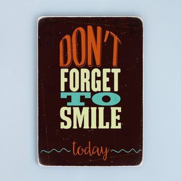 Постер "Don&rsquo;t forget to smile today. Brown background" pvh0141 фото