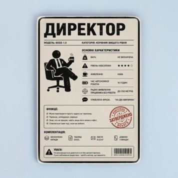 Постер "Директор &mdash; інструкція по використанню" pvh0282 фото