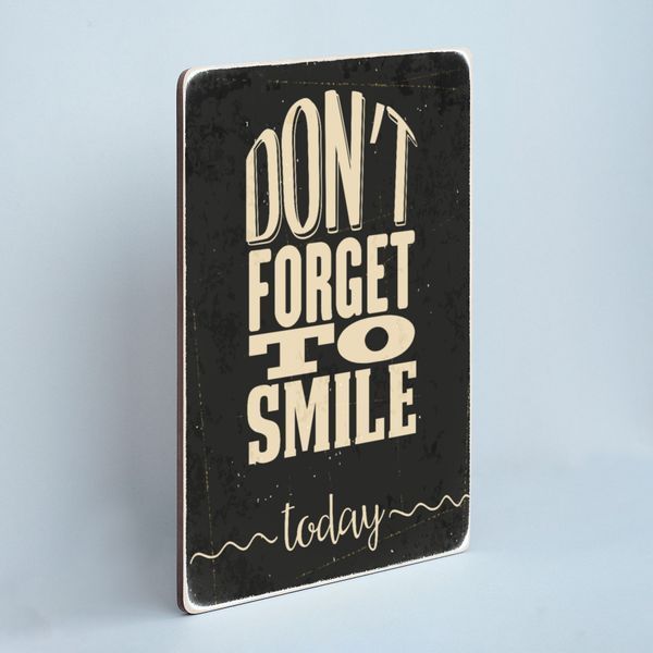 Постер "Don&rsquo;t forget to smile today. Black background" pvh0136 фото