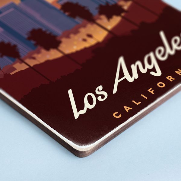 Постер "Los Angeles. Лос-Анджелес. Місяць. Арт" pvt0077 фото