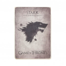 Постер "Game of Thrones. Герб Старків на сірому тлі"