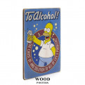 Постер "The Simpsons. Гомер на блакитному тлі. За алкоголь!"