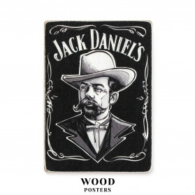 Постер "Jack Daniel's. Джек Деніелс. Чорно-білий портрет"