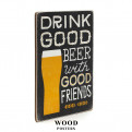 Постер "Drink good beer with good friends. Black"
