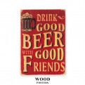 Постер "Drink good beer with good friends. Red"