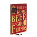 Постер "Drink good beer with good friends. Red"