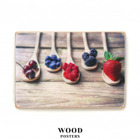 Постер "Дерев'яні ложки з ягодами"