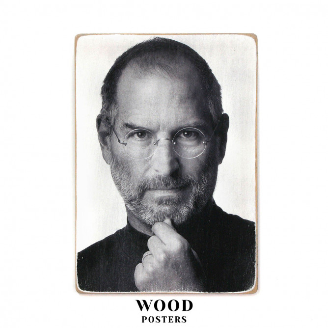 Постер "Steve Jobs. Стів Джобс. Чорно-білий портрет"