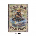 Постер "Please wash your paws"