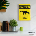 Постер "Caution, cat vomit"