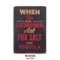 Постер "When life gives you lemons, ask for salt and tequila"