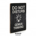 Постер "Do not disturb. Genius thinking. Black background"