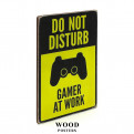 Постер "Do not disturb. Gamer at work. Yellow and black"