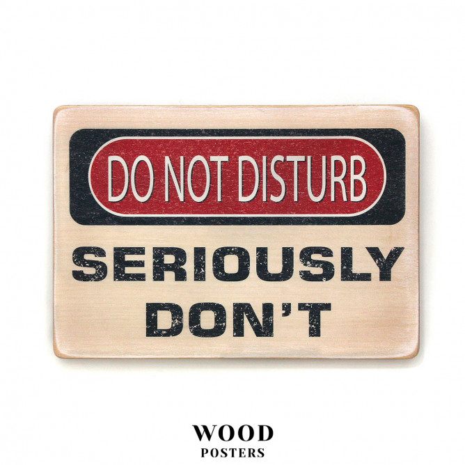 Постер "Do not disturb. Seriously don't"