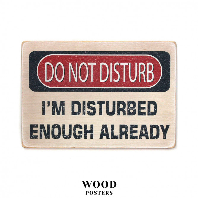 Постер "Do not disturb. I'm disturbed enough already"