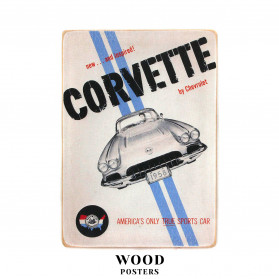 Постер "Chevrolet Corvette 1958. Шевролє Корвет. Арт"