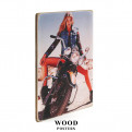 Постер "Джіджі Хадід на вінтажному мотоциклі"