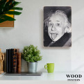 Постер "Albert Einstein. Альберт Ейнштейн. Чорно-білий портрет"