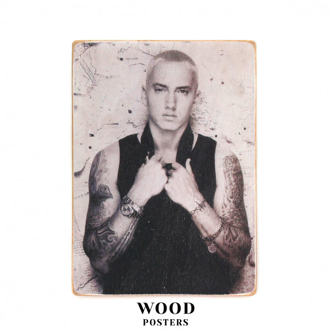 Постер "Eminem. Емінем. Чорно-біле фото"