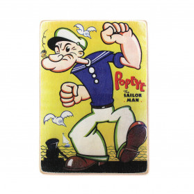 Постер "Popeye the Sailor. Моряк Попай на жовтому фоні"