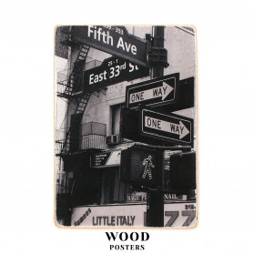 Постер "New York Street. Вулиця Нью-Йорка. Чорно-білий"
