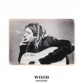 Постер "Kurt Cobain. Курт Кобейн грає на гітарі"