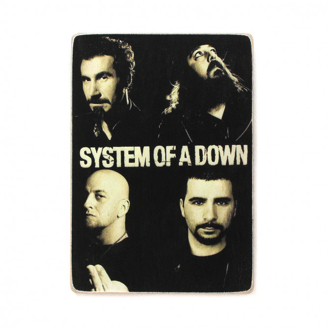 Постер "System of a Down. SOAD. Сістем оф е даун. Склад. Чорно-білий"
