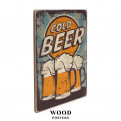 Постер "Cold beer. Blue background"