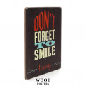 Постер "Don’t forget to smile today. Brown background"