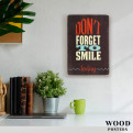 Постер "Don’t forget to smile today. Brown background"