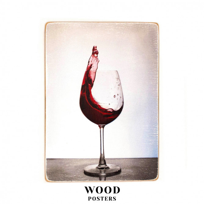 Постер "Келих червоного вина. Білий фон"